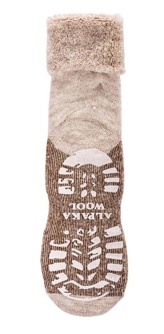 2 Paar TippTexx 24 Alpaka-Homesocks super-flauschig mit ABS